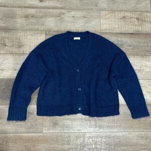 SABLYN Skyler mohair oversized cardigan in navy